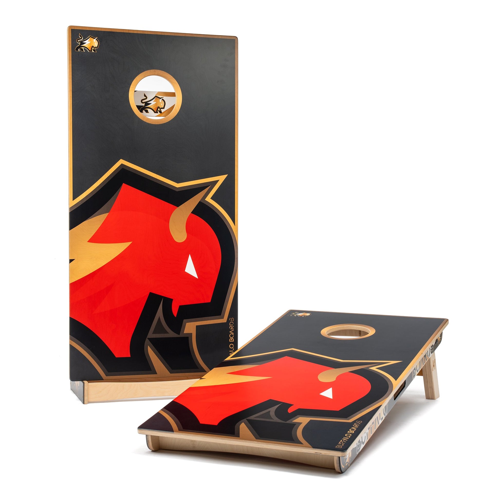 Buffalo -BLK Gold Sport Edition - Professional Regulation Cornhole Boards BOARD Buffalo Boards 