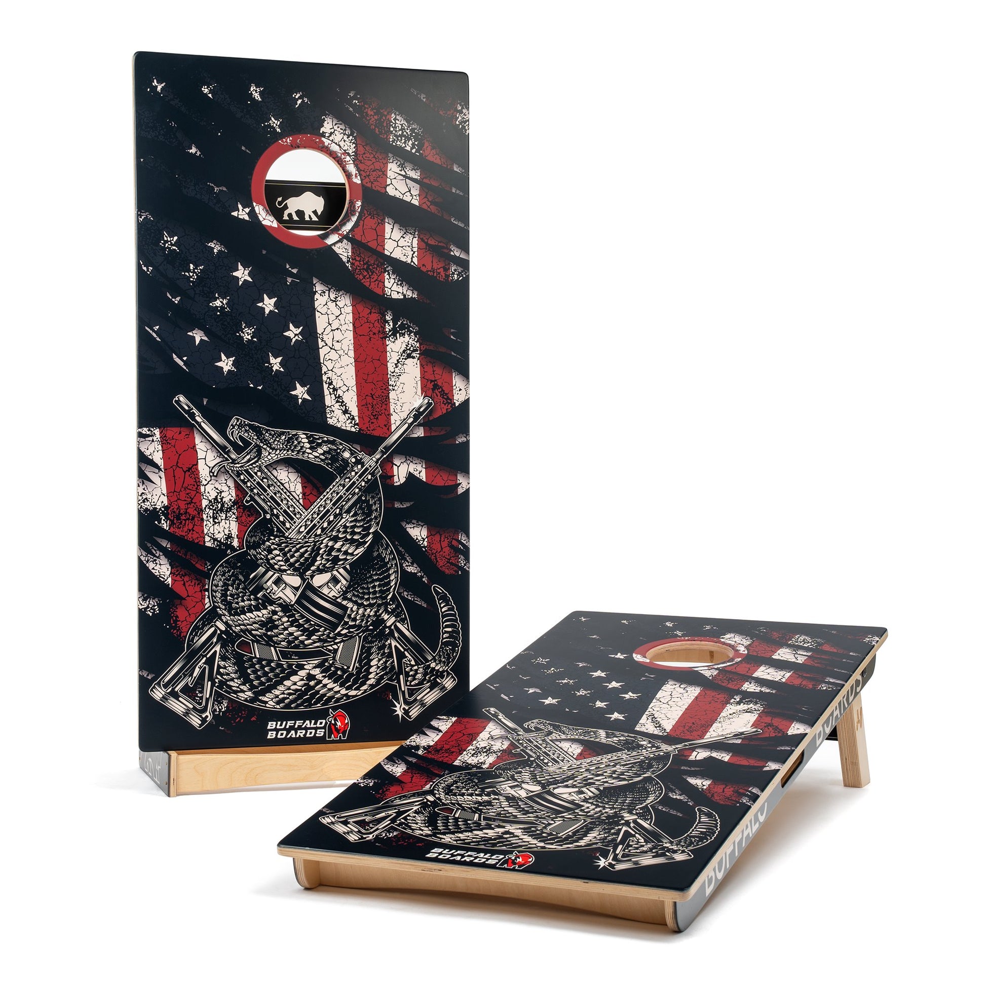 Buffalo Boards - USA Flag Come and Take It - Professional Cornhole Boards BOARD Buffalo Boards 